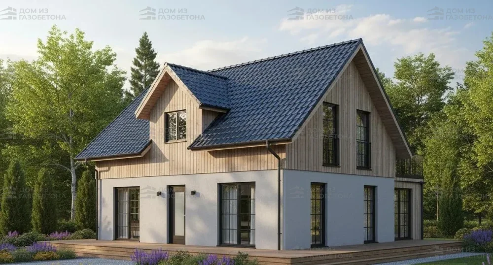 Проект Двухэтажный дом 12 на 9, 118 м2