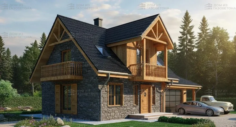 Проект Двухэтажный дом 11 на 7, 123 м2