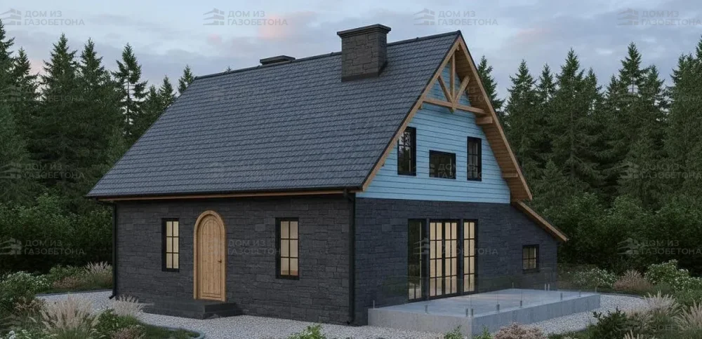 Проект Двухэтажный дом 14 на 8, 143 м2