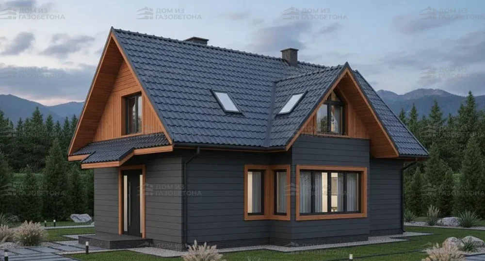 Проект Двухэтажный дом 12 на 8, 133 м2