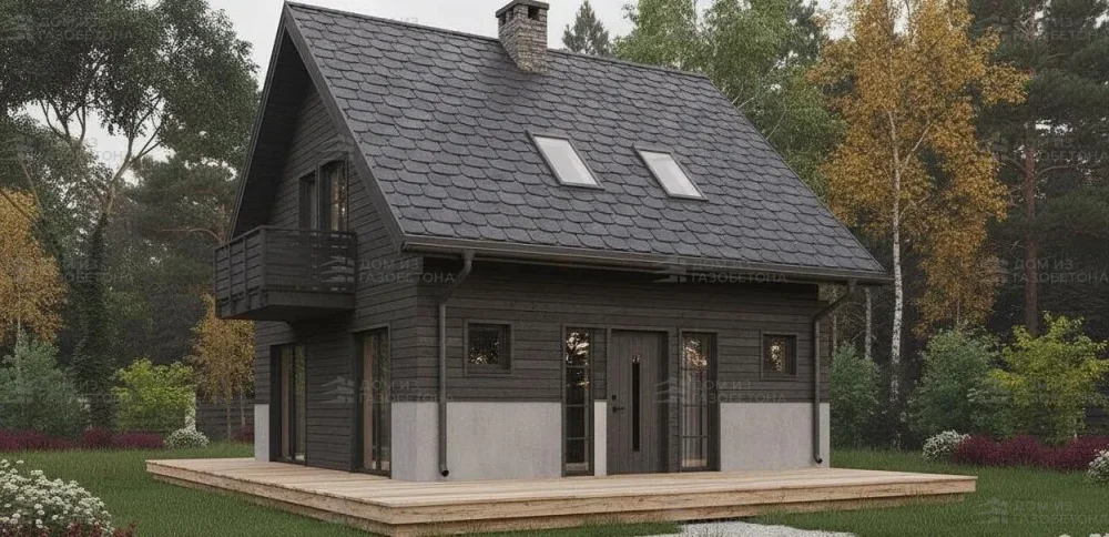 Проект Двухэтажный дом 9 на 9, 121 м2