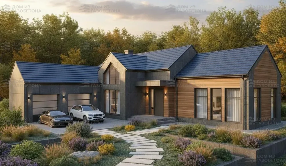 Проект Одноэтажный дом 22 на 17, 188 м2