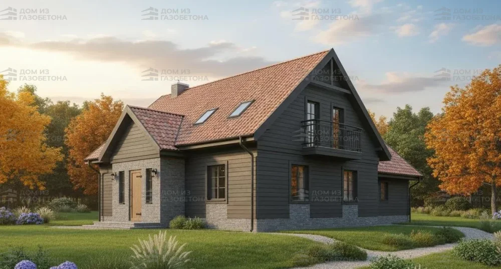 Проект Двухэтажный дом 18 на 12, 210 м2