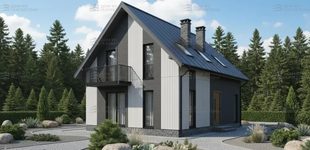 Проект Двухэтажный дом 7 на 12, 121 м2