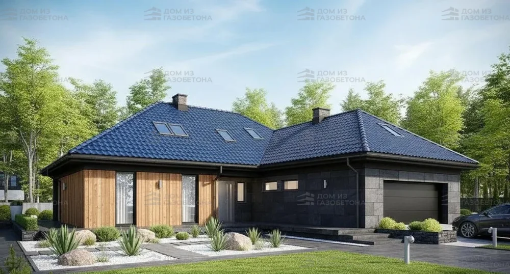 Проект Двухэтажный дом 17 на 19, 244 м2