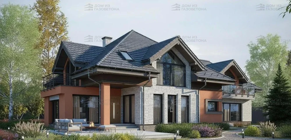 Проект Двухэтажный дом 21 на 12, 282 м2