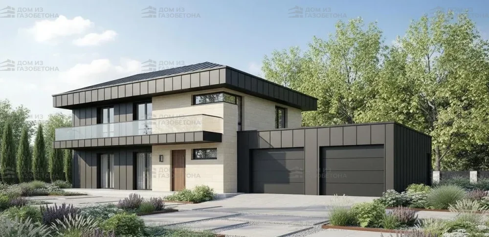 Проект Двухэтажный дом 17 на 15, 226 м2