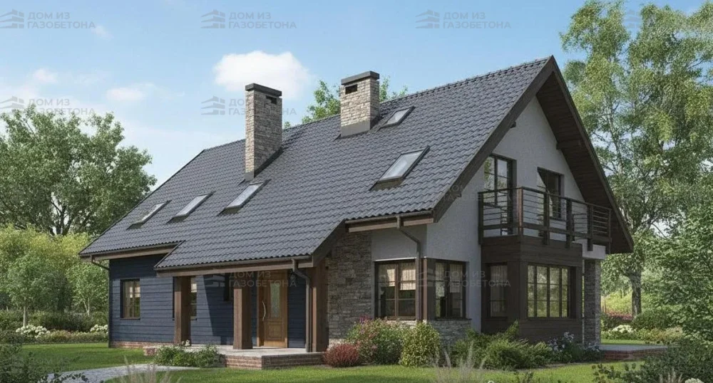 Проект Двухэтажный дом 16 на 11, 208 м2