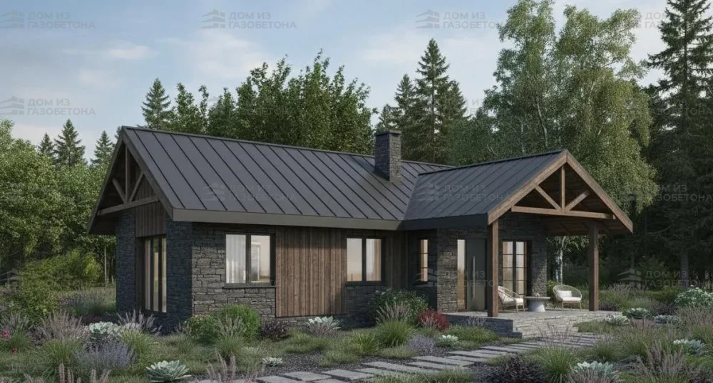 Проект Одноэтажный дом 12 на 14, 87 м2