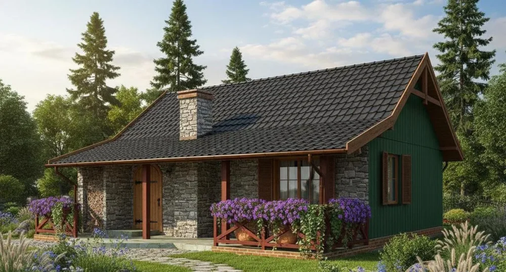 Проект Одноэтажный дом 9 на 9, 58 м2