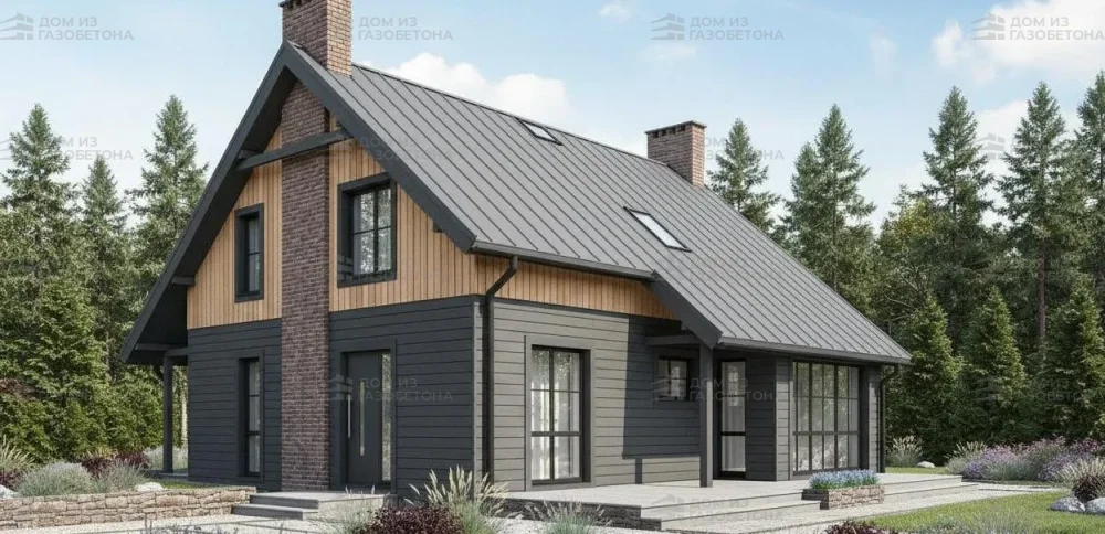 Проект Двухэтажный дом 11 на 12, 127 м2