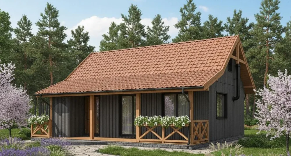 Проект Одноэтажный дом 9 на 9, 53 м2